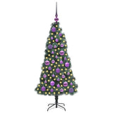 Albero di Natale artificiale pre-illuminato con set di palle