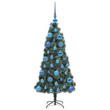 Albero di Natale artificiale pre-illuminato con set di palline