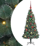 Albero di Natale artificiale preilluminato con set di palline