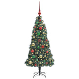 Albero di Natale artificiale preilluminato con set di palline