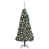 Albero di Natale artificiale preilluminato con set di palline