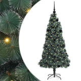 Albero di Natale artificiale pre-illuminato con set di palle