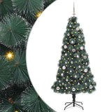 Albero di Natale artificiale pre-lit con set di palline 150 cm