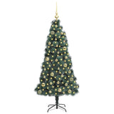Albero di Natale artificiale preilluminato con set di palline