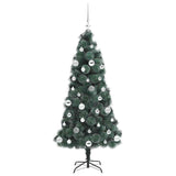 Albero di Natale artificiale pre-illuminato con set di palline
