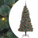 Albero di Natale artificiale preilluminato con set di palline
