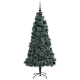 Albero di Natale artificiale pre-illuminato con set di palline