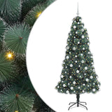 Albero di Natale artificiale pre-illuminato con set di palline
