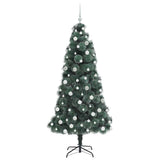 Albero di Natale artificiale pre-illuminato con set di palline