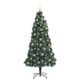 Albero di Natale artificiale pre-illuminato con set di palline