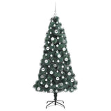 Albero di Natale artificiale preilluminato con set di palline