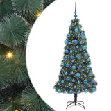 Albero di Natale artificiale preilluminato con set di palle