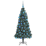 Albero di Natale artificiale preilluminato con set di palle