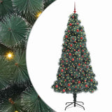 Albero di Natale Artificiale Pre-illuminato con Set di Palline