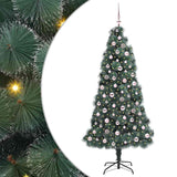 Albero di Natale artificiale preilluminato con set di palline