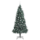 Albero di Natale artificiale illuminato con set di palline