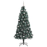 Albero di Natale artificiale illuminato pre-addobbato con set di palline