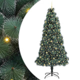 Albero di Natale artificiale preilluminato con set di palline