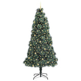 Albero di Natale artificiale preilluminato con set di palline