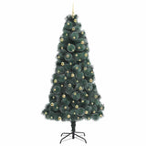 Albero di Natale artificiale preilluminato con set di palline