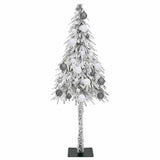 Albero di Natale con 150 LED Bianco 150 cm PE e Acciaio