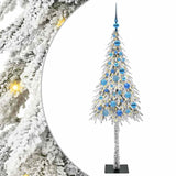 Albero di Natale con 150 LED Bianco 150 cm PE e Acciaio