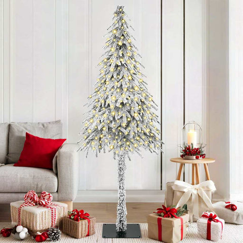 Albero di Natale con 300 LED Bianco 180 cm PE e Acciaio
