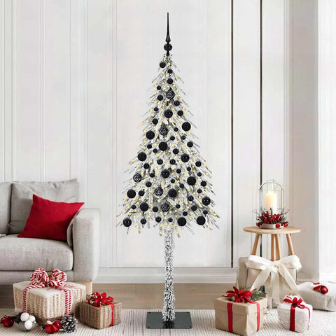 Albero di Natale con 300 LED Bianco 180 cm PE e Acciaio