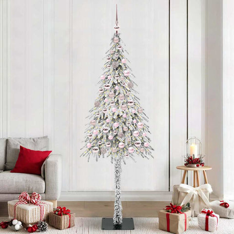 Albero di Natale con 300 LED Bianco 180 cm PE e Acciaio