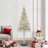Albero di Natale con 300 LED Bianco 180 cm PE e Acciaio