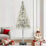 Albero di Natale con 300 LED Bianco 210 cm PE e Acciaio