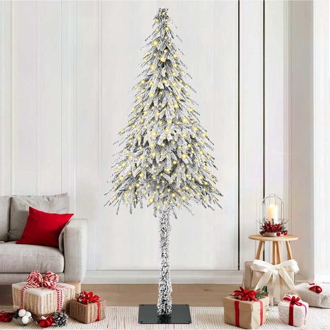 Albero di Natale con 300 LED Bianco 210 cm PE e Acciaio