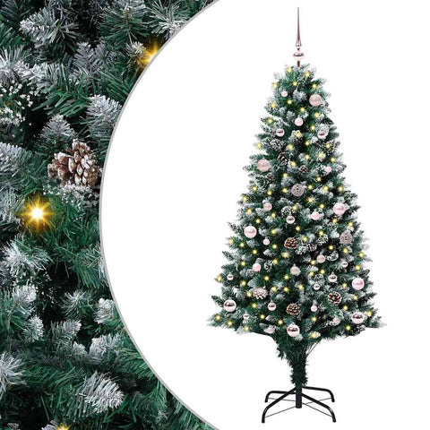 Albero di Natale artificiale con 150 LED Verde 150 cm