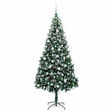 Albero di Natale artificiale con 300 LED Verde 210 cm