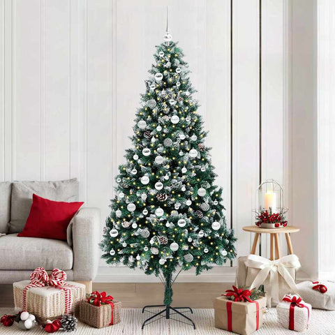 Albero di Natale artificiale con 300 LED Verde 210 cm