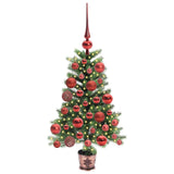 Albero di Natale con 150 LED con supporto Verde 65 cm PE