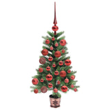 Albero di Natale con 150 LED con supporto Verde 65 cm PE