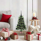Albero di Natale con 150 LED con supporto Verde 65 cm PE