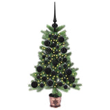 Albero di Natale con 150 LED con supporto Verde 65 cm PE
