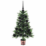 Albero di Natale con 150 LED con supporto Verde 65 cm PE