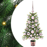 Albero di Natale con 150 LED con supporto Verde 65 cm PE