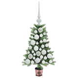 Albero di Natale con 150 LED con supporto Verde 65 cm PE