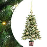 Albero di Natale con 150 LED con supporto Verde 65 cm PE