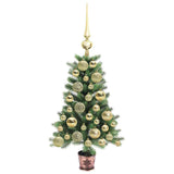 Albero di Natale con 150 LED con supporto Verde 65 cm PE