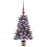 Albero di Natale con 150 LED con supporto Verde 65 cm PE