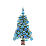 Albero di Natale con 150 LED con supporto Verde 65 cm PE