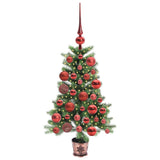 Albero di Natale con 150 LED con supporto Verde 90 cm PE