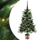 Albero di Natale con 150 LED con supporto Verde 90 cm PE