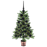 Albero di Natale con 150 LED con supporto Verde 90 cm PE