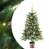 Albero di Natale con 150 LED con supporto Verde 90 cm PE